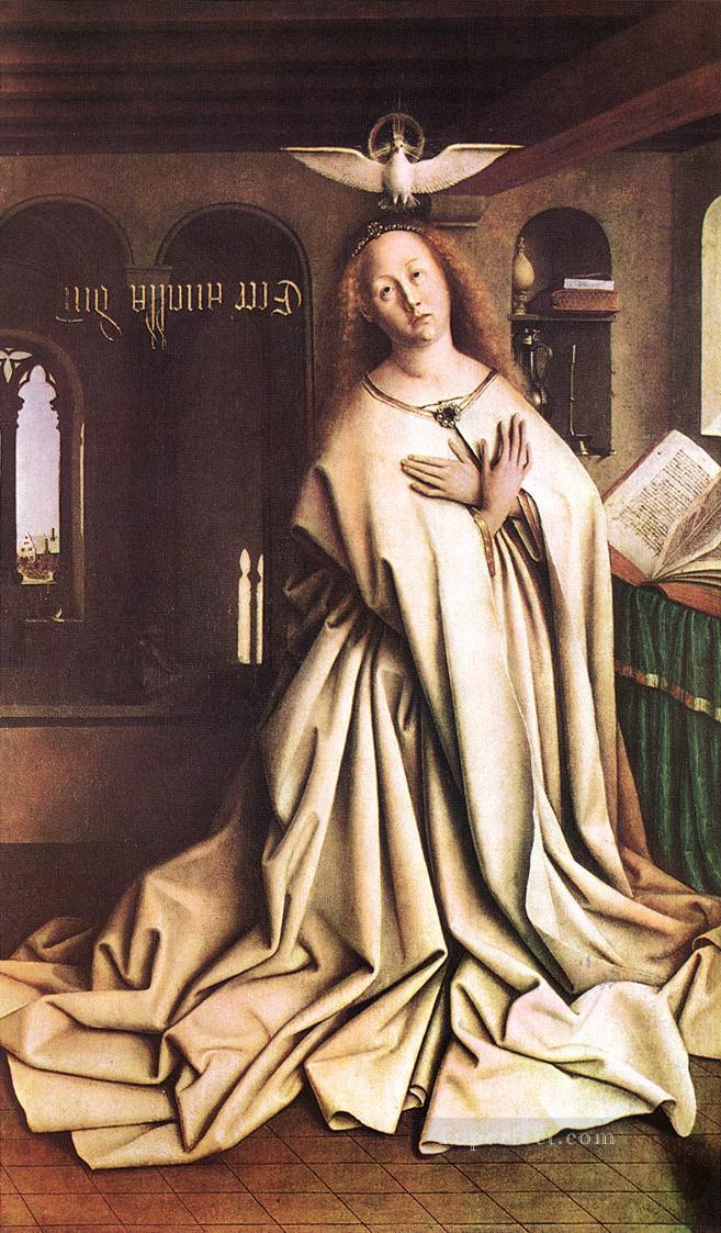 The Ghent Altarpiece Mary of the Annunciation Renaissance Jan van Eyck Oil Paintings
